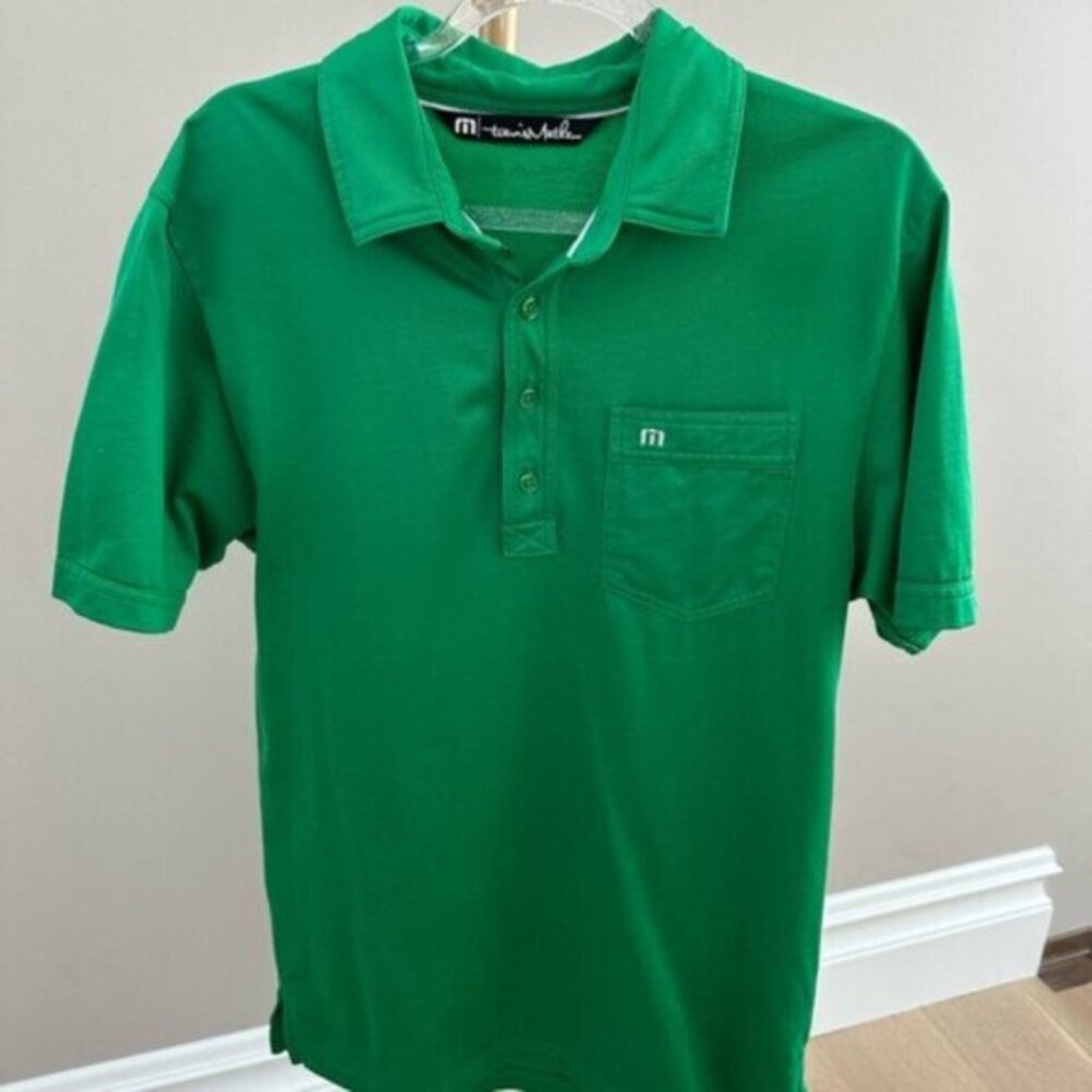 Travis Mathews  Green Golf Polo Shirt – Men’s Small
